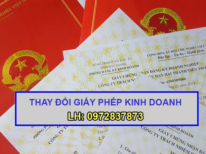 thay đổi giấy phép kinh doanh